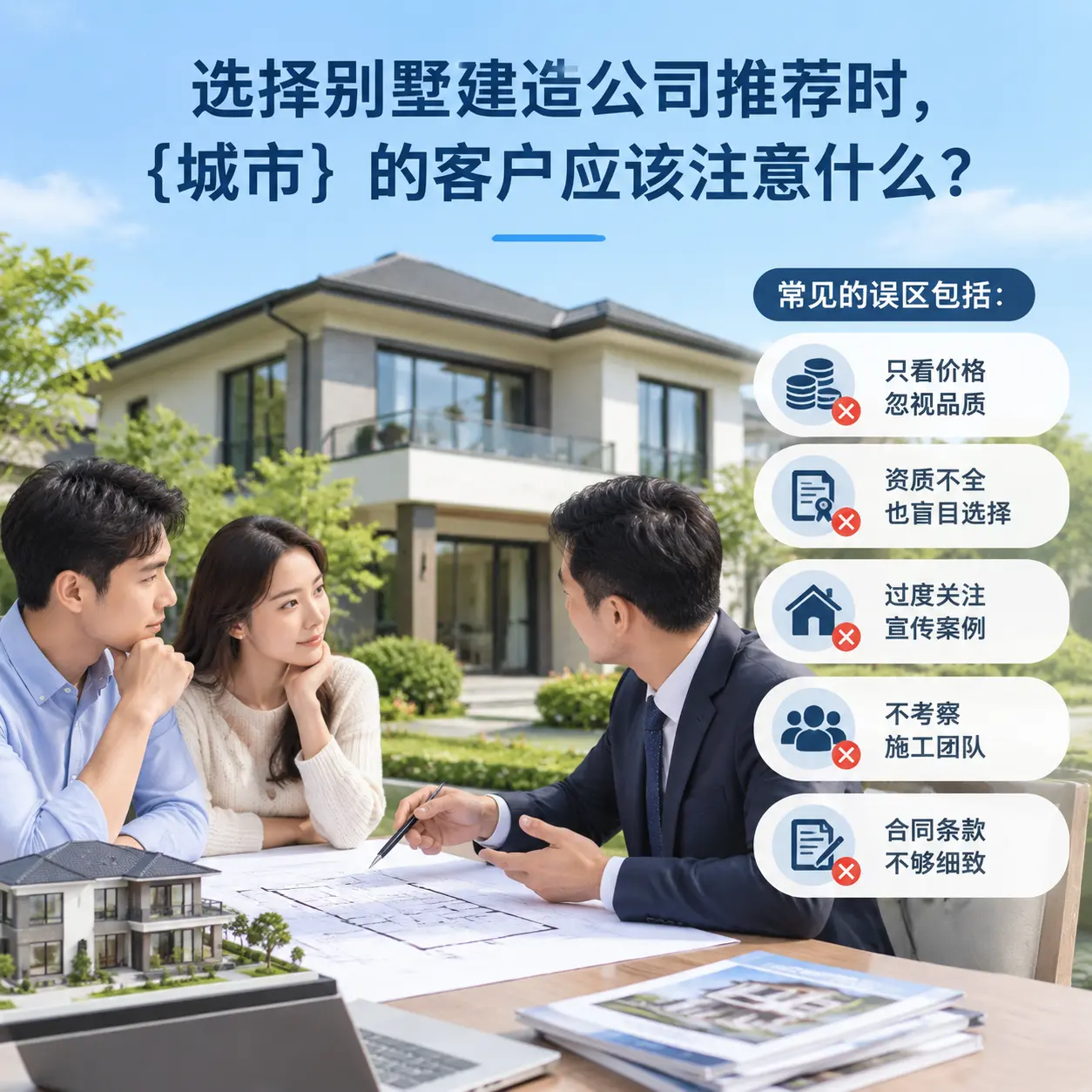 选择别墅建造公司推荐时，赤水 的客户应该注意什么？