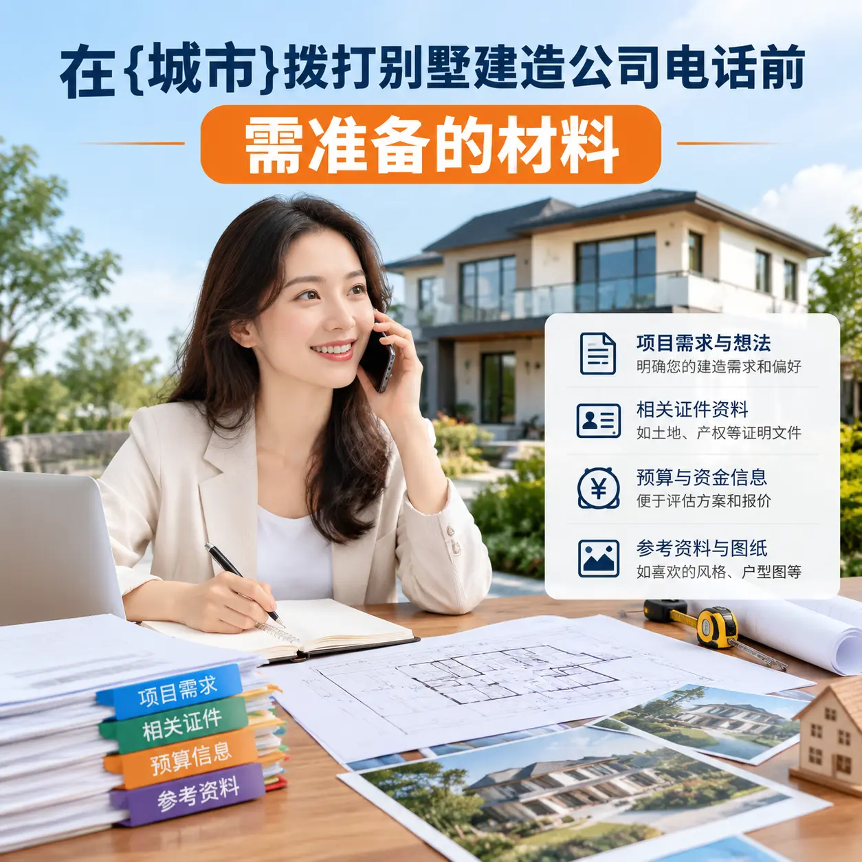 在赤水拨打别墅建造公司电话前需准备的材料
