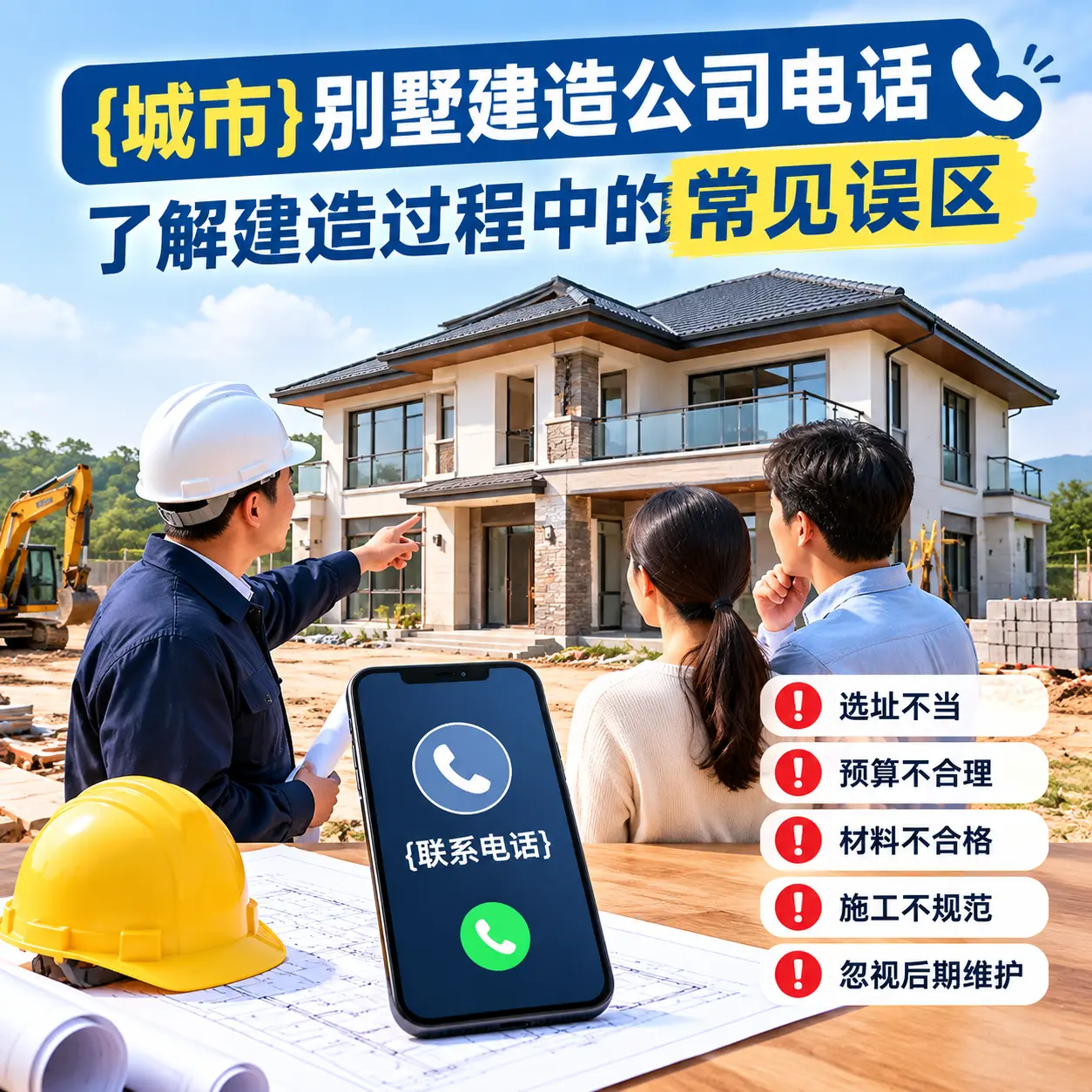 赤水别墅建造公司电话,了解建造过程中的常见误区